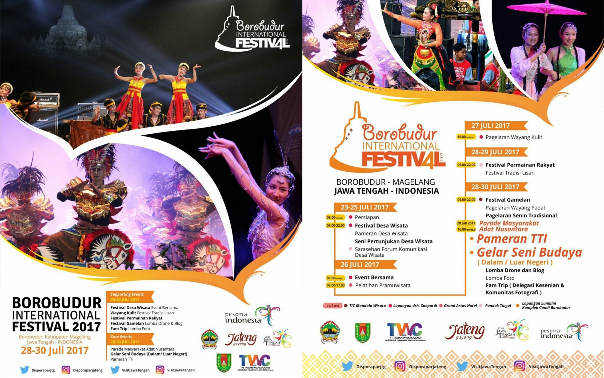 AKHIR JULI, JAWA TENGAH GELAR BOROBUDUR INTERNATIONAL FESTIVAL 2017